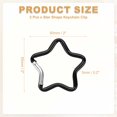 thumbnail image 2 of Uxcell Star Shape Snap Hook, Aluminum Alloy Star-Shaped Keychain Clip Spring Key Holder for Camping Fishing Traveling Black, 2 of 6