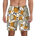 thumbnail image 3 of Uemuo Giraffes Head Pattern Mens Swim Trunks Quick Dry Board Shorts with Mesh Lining, Stretch Beach Shorts Quick Dry No-Chafing Board Shorts-Medium, 3 of 9