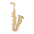thumbnail image 1 of Miniature Saxophone Ornament, Beautiful Lines Gold Carefully Polished Mini Saxophone Model  For Home Decoration, 1 of 8