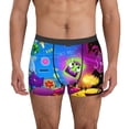 thumbnail image 3 of Lsque Geometry Dash Pattern Men’s Total Support Pouch Boxer Briefs, X-Temp Cooling, Moisture-Wicking Underwear, Regular, Long-leg and Trunk-Small, 3 of 7