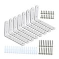 thumbnail image 3 of AMLESO 8 Pcs Équerre d'Angle Décorative Robuste pour Armoire de Cuisine Placard Blanc, 3 of 8