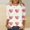 Pink, variant on successthop Pink Women's Plus Size Tops with 3/4 Sleeves Valentines Day Clothes Crew Neck Polyester Casual Love Heart Printed Lover Gift Blouse Tops for Valentines Gifts S