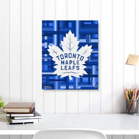 Toronto Maple Leafs Stretched 16" x 20" Embellished Canvas Giclee Print - Art by Charlie Turano III