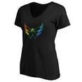thumbnail image 2 of Women's Black Washington Capitals Team Pride Logo V-Neck T-Shirt, 2 of 3