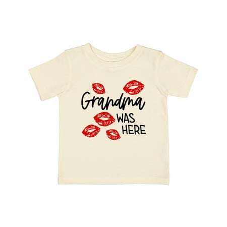 

Inktastic Grandma Was Here Red Kisses Gift Baby Boy or Baby Girl T-Shirt