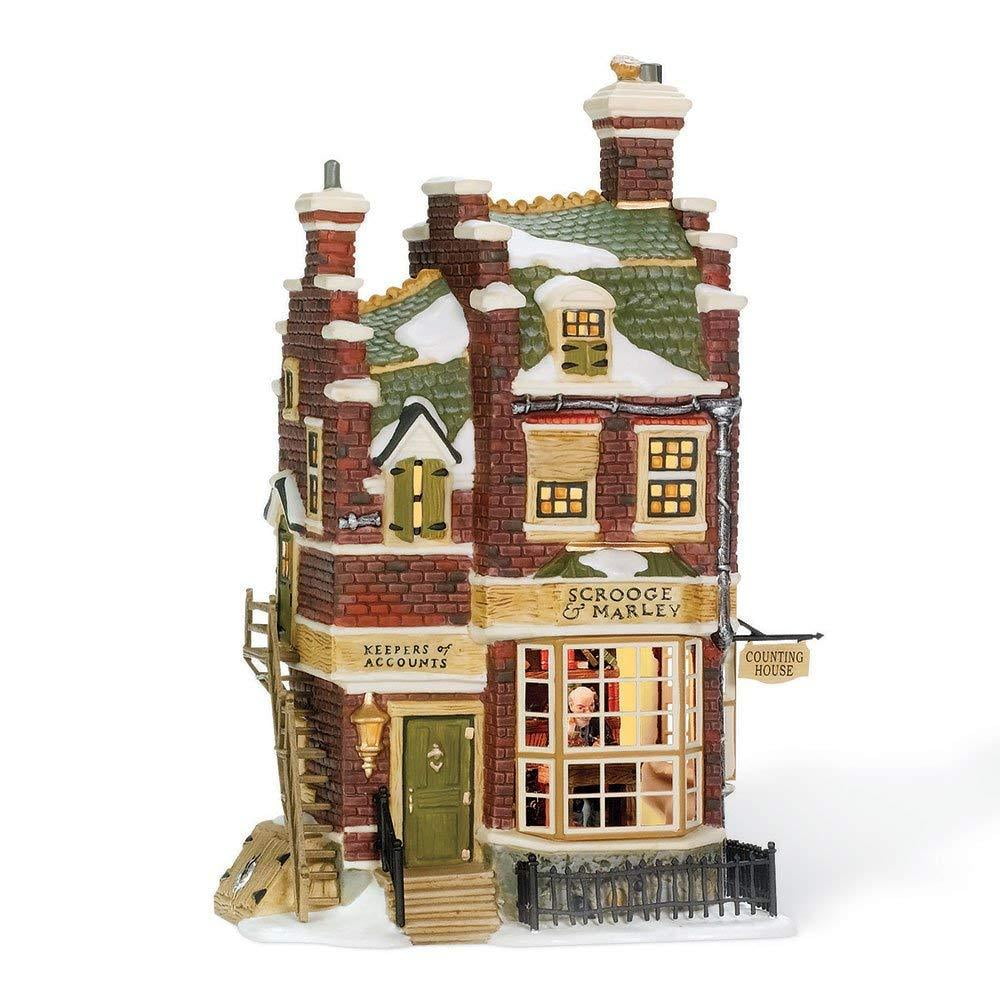 Department 56 Dickens' Village Scrooge and Marley Counting House Lit