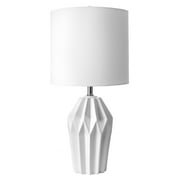 24-inch Cressida Ribbed Ceramic Linen Shade Table Lamp