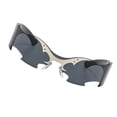 thumbnail image 2 of Gafas de sol sin montura: gafas de moda para actuaciones callejeras, festivales Negro, 2 of 8