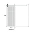 thumbnail image 5 of Modern Barn Door 42" x 80" inches / Mela 7001 Painted Creamy / 6.6FT Silver Rail Track Heavy Hardware Set / Solid Panel Interior Doors, 5 of 6