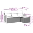 thumbnail image 2 of vidaXL Garden Sofa Set Black, Cream White, 2 of 4