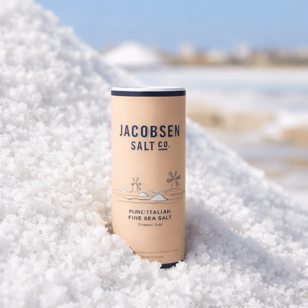 Jacobsen Salt Co. Pure Italian Fine Grain Sea Salt - Real Sea Salt for Cooking, Baking, or Pickling, Harvested in Italy (1.8 lb)