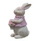 thumbnail image 1 of Estatua de animal con efecto madera, conejo de pie, accesorios para fotos, escultura rústica para primavera Rosa, 1 of 9