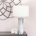 thumbnail image 1 of Deco 79 Modern 60-Watt Round Ceramic Table Lamp, 26" H x 5" L, Marbled Black Finish, 1 of 6