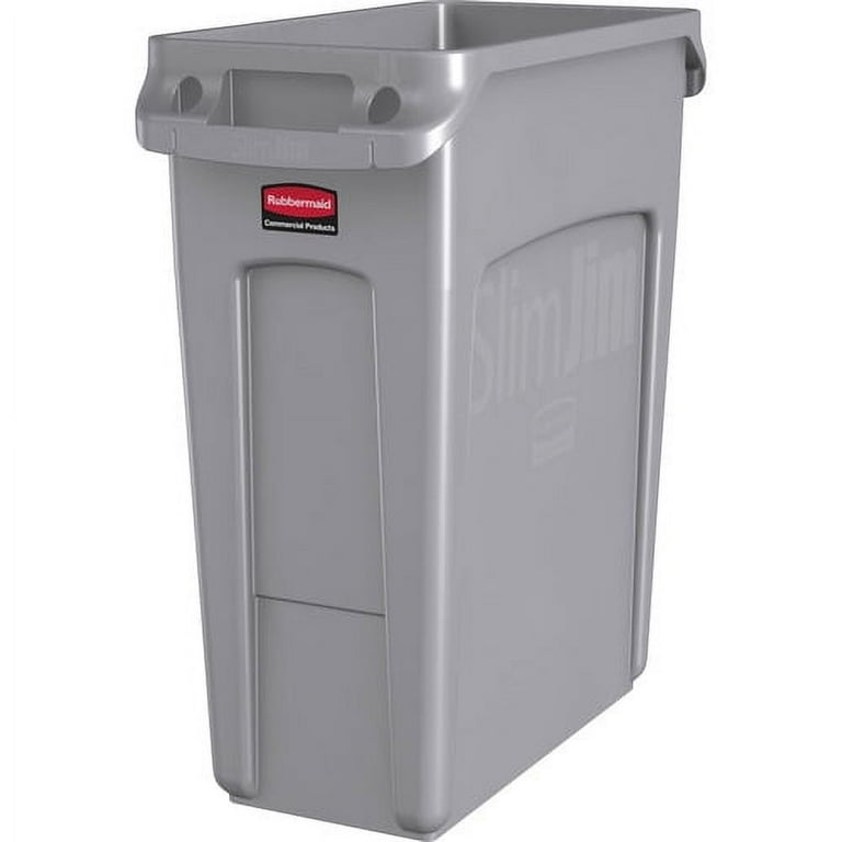 Rubbermaid Commercial Slim Jim Vented Container - 16 gal Capacity - Rectangular - Durable, Vented, Sturdy, Weather Resistant, Handle, Lightweight - 25 Rubbermaid Commercial Slim Jim Vented Container - 16 gal Capacity - Rectangular - Durable, Vented, Sturdy, Weather Resistant, Handle, Lightweight - 25