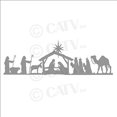 thumbnail image 4 of Nativity Scene Baby Jesus Manger Christmas Birth  Holiday Decals Wise Men Vinyl Lettering Wall Decal Sticker Size: 16.5"H x 36"L - Color: Metallic Silver, 4 of 4