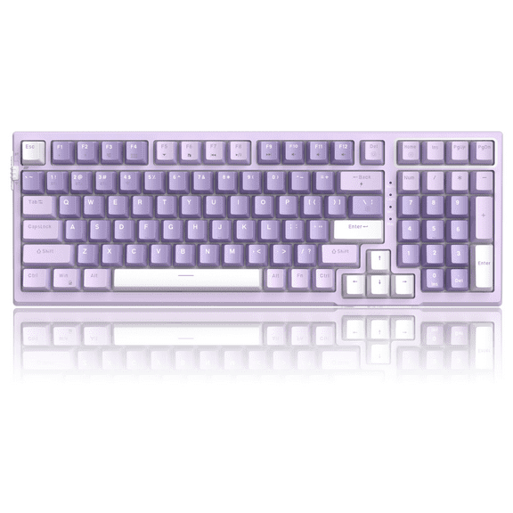 MageGee SKY98 Wireless Gasket Mechanical Gaming Keyboard, 96% Hot Swap RGB Creamy BT/2.4G/USB-C