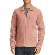 Mens Shirt Jacket Pink Large Corduroy Point Collar Full-Zip $138 L