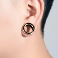 thumbnail image 4 of GHSDFBB 2PCS 316L Stainless Steel Two-Color Screw Tunnel Ear Plug Expander Stretcher Gauge 0G-1", 4 of 6