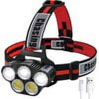 Reemeer Headlamp Rechargeable, Super Bright LED Head Lamp, Waterproof Outdoors Headlamp Flashlight, Adjustable headlamps for Adults and Kids,Cycling,Running,Fishing,Hiking,Camping Gear Essentials