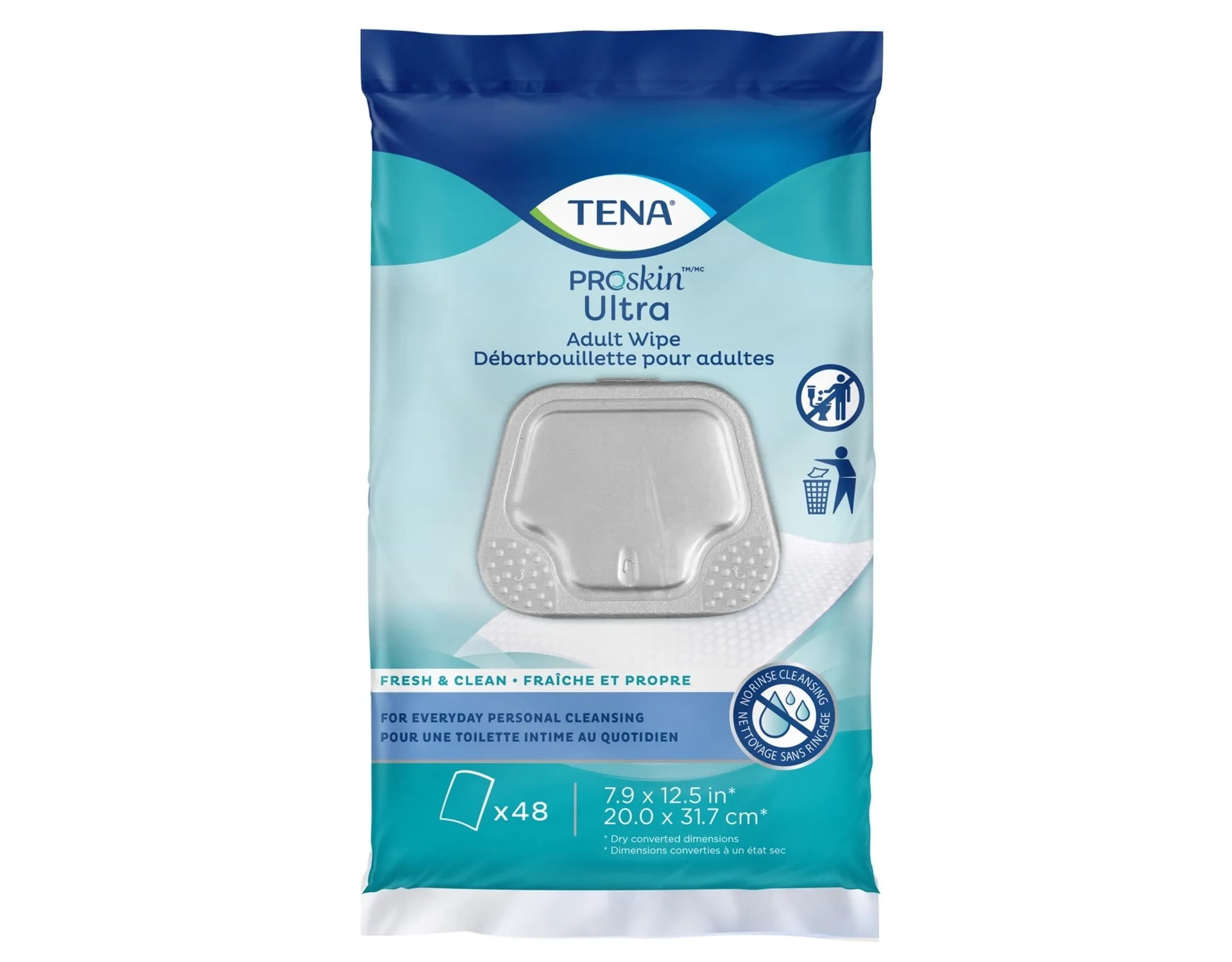 TENA Washcloths, Pack of 48