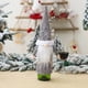 thumbnail image 5 of Bewildely Cubierta de botella de vino de felpa de Navidad, ropa de anciano sin rostro, sombrero protector Universal, manga de botella de vino, de Kits de decoración para fiestas Gris Bewildely HA068780-01, 5 of 6