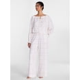 thumbnail image 3 of Joyspun Women's Flannel Peasant Sleep Top with Long Sleeves, Sizes XS-2X, 3 of 7
