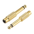 thumbnail image 1 of Adaptador Estéreo Audio Video Unique Bargains 6,35 mm macho a hembra RCA 2 Piezas, 1 of 3