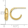 thumbnail image 4 of 14K Yellow Gold Madi K Polished Cz Post Hoop Earrings (Width 11.7) (Length 12.4) - Jbsp, 4 of 5