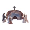 thumbnail image 1 of Conjunto de escena de resurrección de Pascua Decoración de escena de resurrección de madera Artesanía de Pascua, 1 of 3