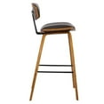 thumbnail image 4 of Hawthorne Collections 25.5" Modern Faux Leather Counter Stool in Brown, 4 of 8