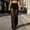 Black, variant on Fengqque Women Sheer Lace Flare Pants High Elastic Waist Built In Stretch Lining Slim Full Length See Through Layered Trousers White XL