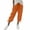 Orange, variant on Women's 100% Cotton Elastic Waist Capris with Pockets Casual Stylish Cropped Pants for Summer,Orange_XL
