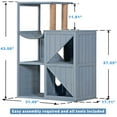 thumbnail image 3 of MCombo Cat House with Scratcher, Wood Cat Condo Furniture for Indoor, Kitten Villa Enclosures Gray 0505, 3 of 7