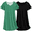 Black+ Green, variant on 2 Pack Nightgowns for Women Flare Short Sleeve Sleepshirt V Neck Sleepwear Pajama Dress