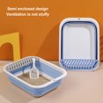 thumbnail image 3 of Cat Litter Box, Semi Enclosed Easy Cleaning Foldable Kitten Toilet With Cover For Home Cat Kitten, 3 of 8