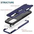 thumbnail image 4 of For Samsung Galaxy S23 Ultra Heavy Duty 3in1 Ring Kickstand Stand Hybrid TPU Shockproof Military-Grade Drop Protection Cover ,Xpm Phone Case [ Blue ], 4 of 7