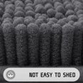 thumbnail image 4 of Bathroom Rugs, 44'' x 24'', Extra Soft Chenille Bath Rugs, Non-Slip, Water Absorbent, Thick Floor Mat with Machine Washable, Plush Microfiber Shaggy Rugs for Shower Bathtubs, Dark Gray, 4 of 6