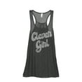 thumbnail image 1 of Clever Girl Women's Fashion Sleeveless Flowy Racerback Tank Top Charcoal Grey Small, 1 of 5