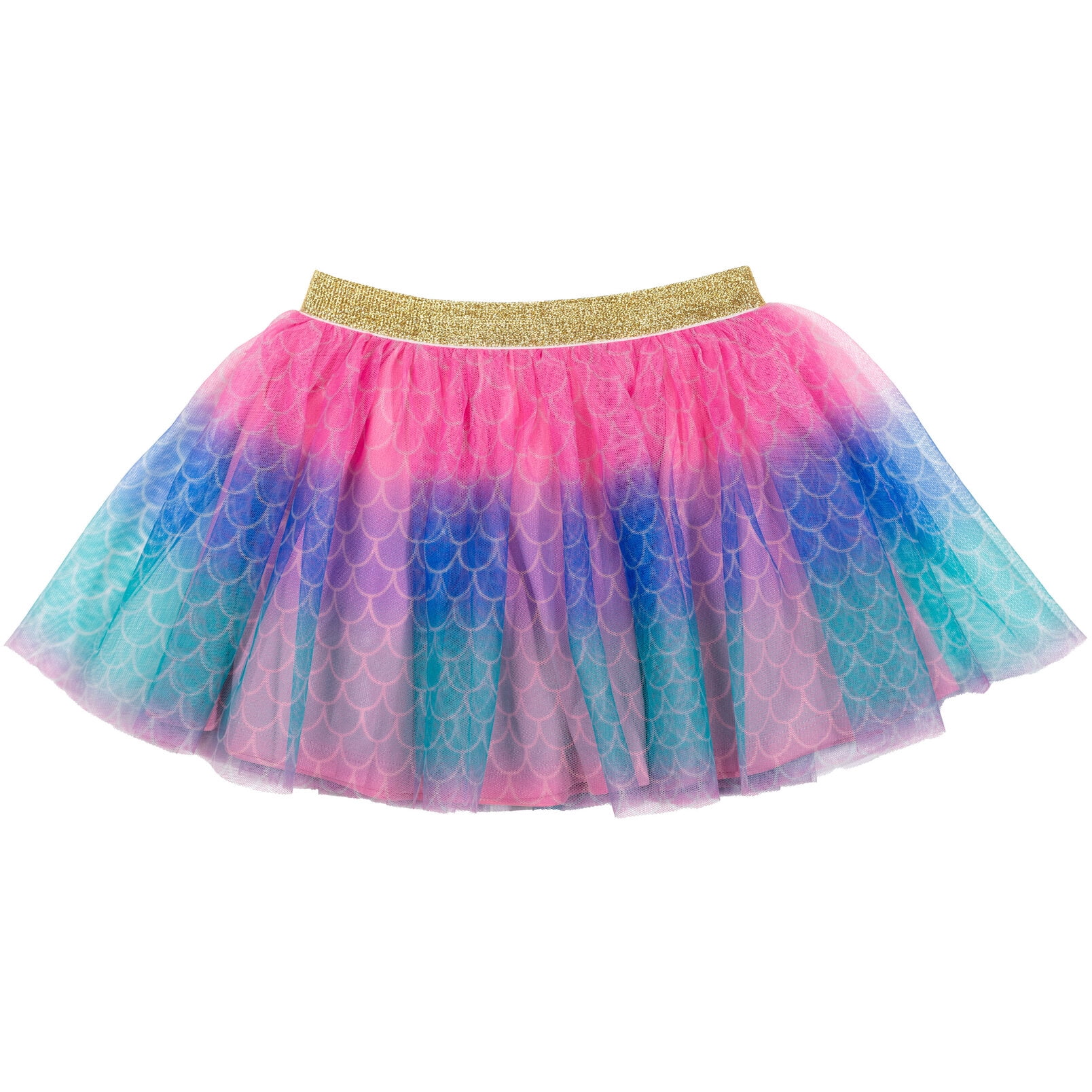 Disney The Little Mermaid Toddler Girls' T-Shirt and Tutu Skirt Set with Scrunchie Aqua Ariel Flounder