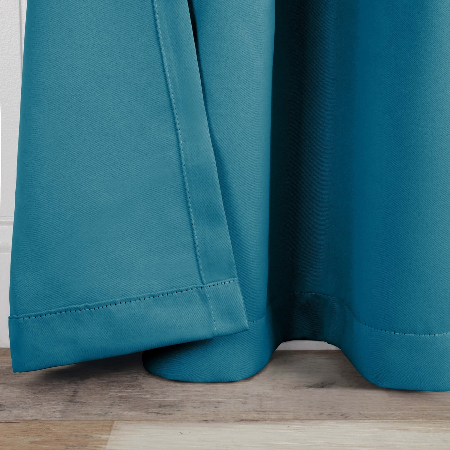 Blackout Solid Curtain Panels, Set of 2, 52" x 108", Aqua