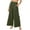 Green, variant on SNKSDGM Women's Plus Cotton Panties for Women Without Elastic Womens Capri Pants Jeans Women's Elastic High Waist Wide Leg Pants Casual Yoga Beach Trousers with Pockets
