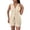 Beige, variant on Women's Summer 2 Piece Sets Dressy V-Neck Sleeveless Slim Fit Vest Matching Drawstring Shorts Trendy Solid Color Simple Stylish Two Piece Outfits with Back Tie Design Yellow XL