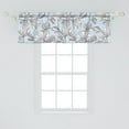 thumbnail image 2 of Pastel Floral Window Valance, Branches of Magnolia Outline Style Delicate Spring Tree Petals, Curtain Valance for Kitchen Bedroom with Rod Pocket, 54" X 18", Soft Blue and Dark Purple, by Ambesonne, 2 of 2