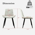 thumbnail image 2 of CICIMLU Modern Kitchen Dining Chairs Set of 4,With Black Metal Legs,Waterproof Faux Leather Armless Side Chairs for Living Room,Restaurant,Durable & Easy to Clean,White, 2 of 7