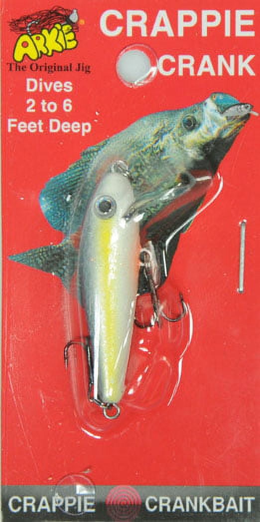 Arkie Lures Crappie Crankbait Minnow, Color Sexee Shad