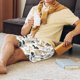 thumbnail image 5 of Balery I Love Dogs Pantalones cortos de pijama de punto de algodón para hombre con cinturilla y bolsillos-3X-Large, 5 of 6