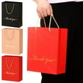 thumbnail image 6 of Beauty Present Decor Thank You Gift Boxes Handbag Paper Bags Package Bag BLACK SMALL, 6 of 8