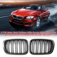 thumbnail image 2 of TFixol2 PCS Matte Black Radiator Grille Sports Grille with Double Bar Replacement for BMW 3 series E46 Saloon Touring 1998-2001, 2 of 7
