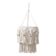 thumbnail image 2 of Accesorio para pantalla de lámpara, estilo bohemio con flecos, ideal para regalos decorativos. Funda blanca para lámpara. Longitud total 73 cm, 2 of 9