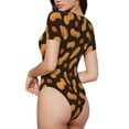 thumbnail image 2 of Balery Peanuts5 Body de cuello redondo de manga corta para mujer Tops de manga corta Tops básicos-Large, 2 of 7